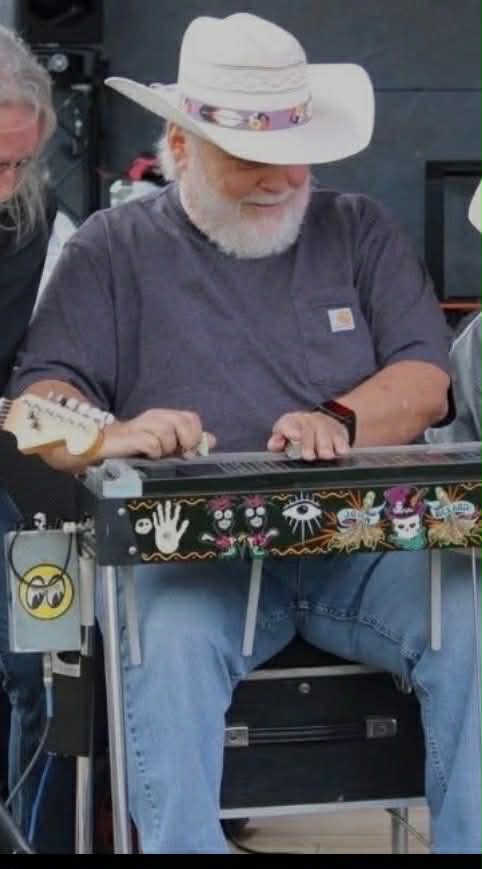 John Rickard playing pedal steel guitar with The Glorious Heydays